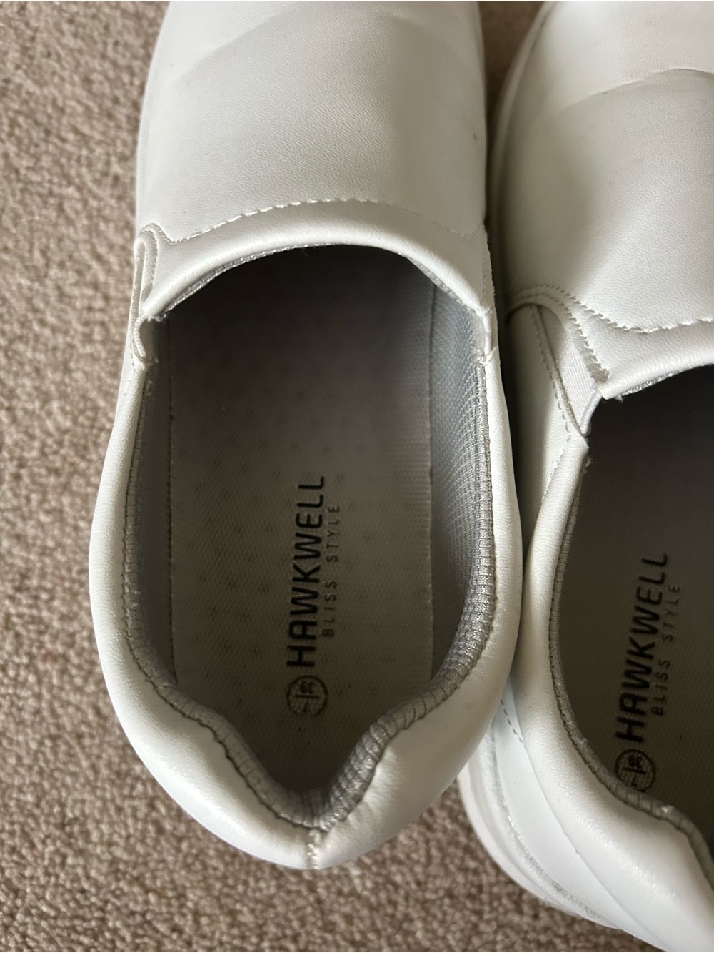 Hawkwell Bliss Style Water Proof Size 7 White Nurse Slip-On Sneakers - Picture 2 of 6